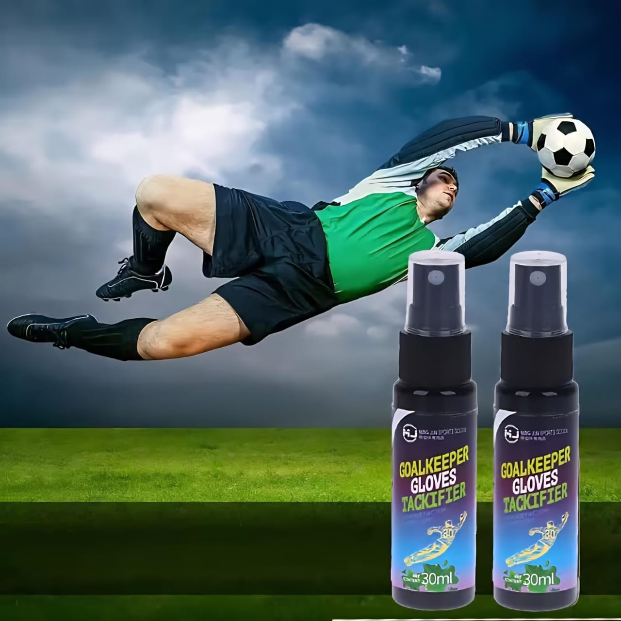 MJ, Goalkeeper Gloves Tackifier,  Antideslizante en Spray, Para Guantes Portero y Articulos Deportivos