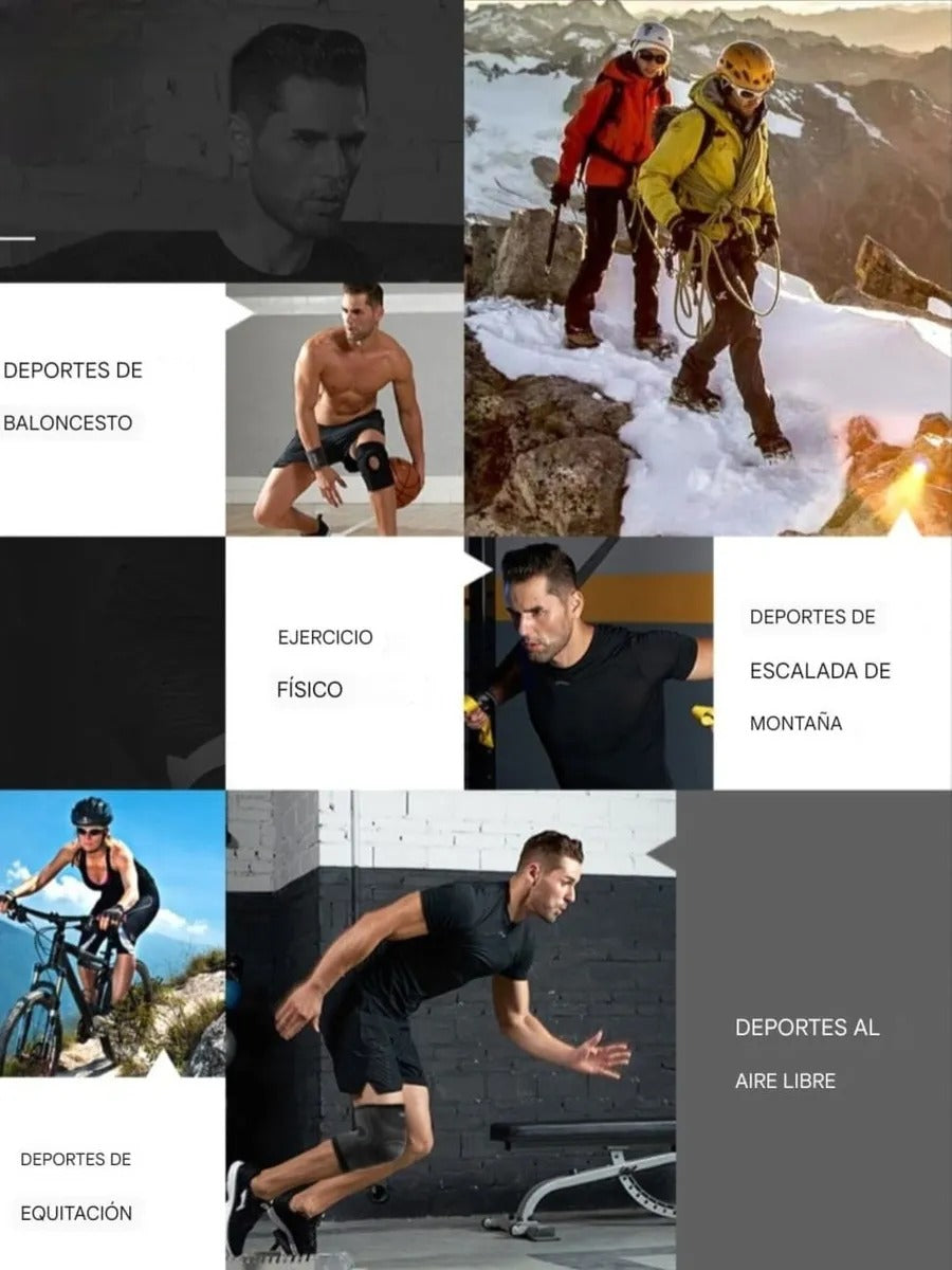 JINGBA SUPPORT, Par Rodilleras Elasticas Deportivas Compresión Ajustables.