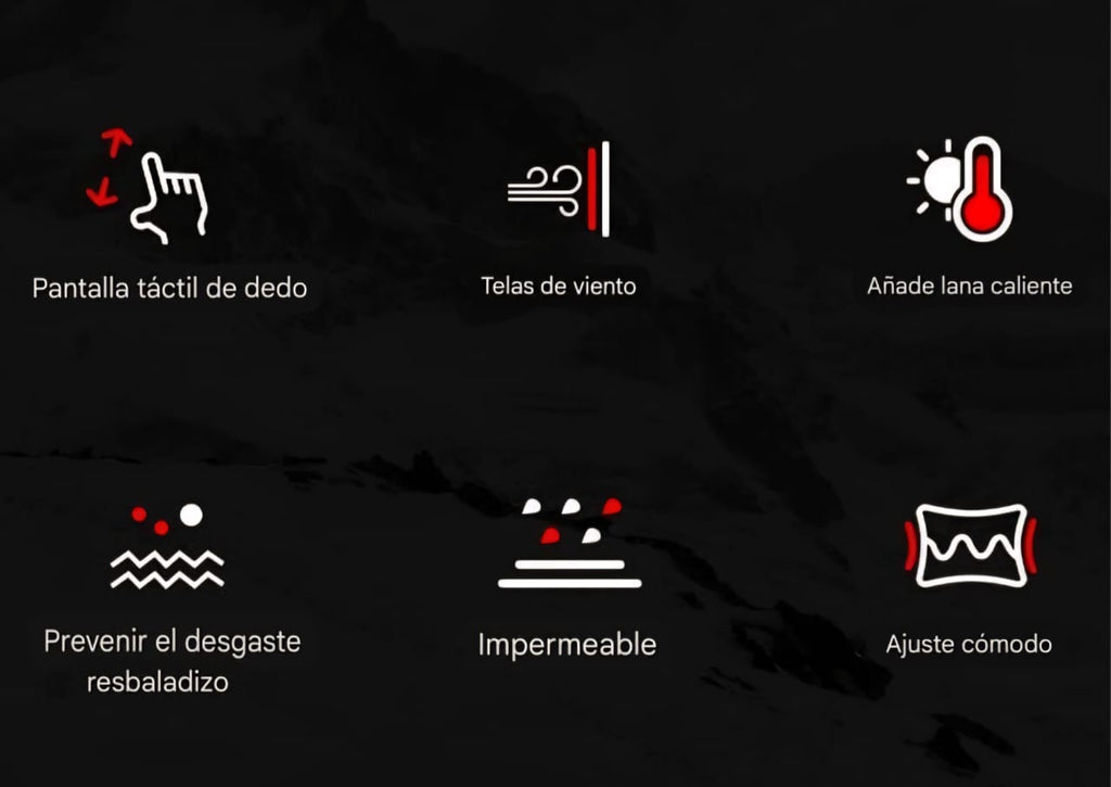 KYNCILOR, Guantes Térmicos Para Moto, Bici, Impermeables, Touch con Reflejante.