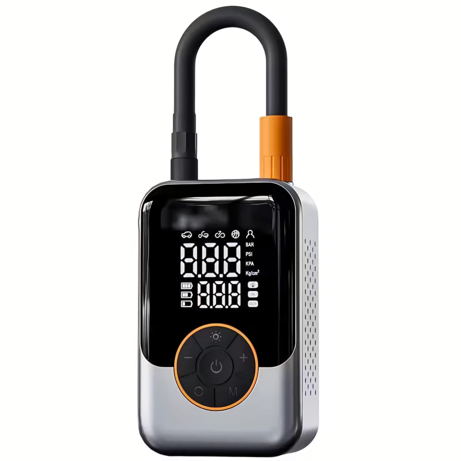 Mini Inflador de Neumaticos, Compresor de Aire Portatil con Pantalla LED, Recargable hasta 150PSI.