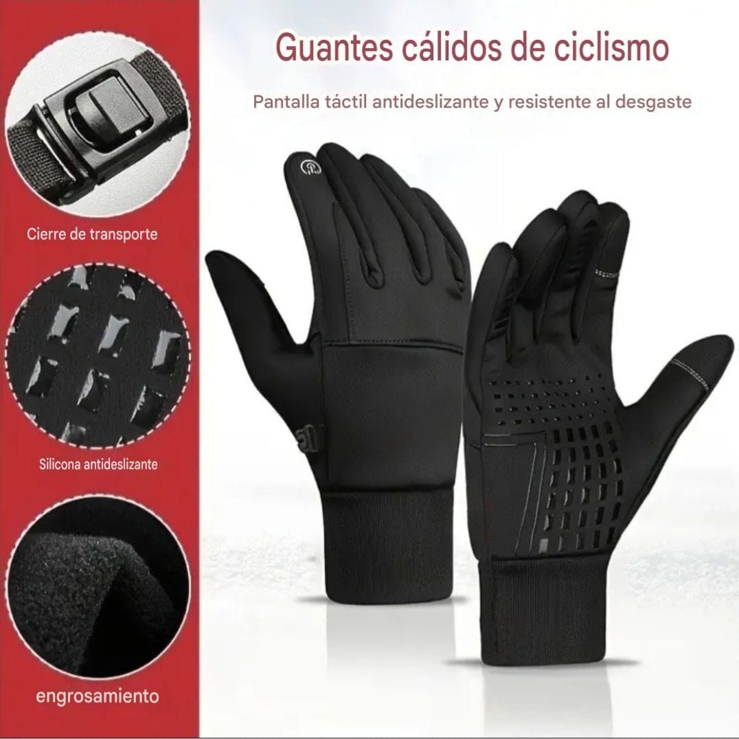 Generico, Guantes Térmicos Para Moto, Bici, Impermeables, Touch.