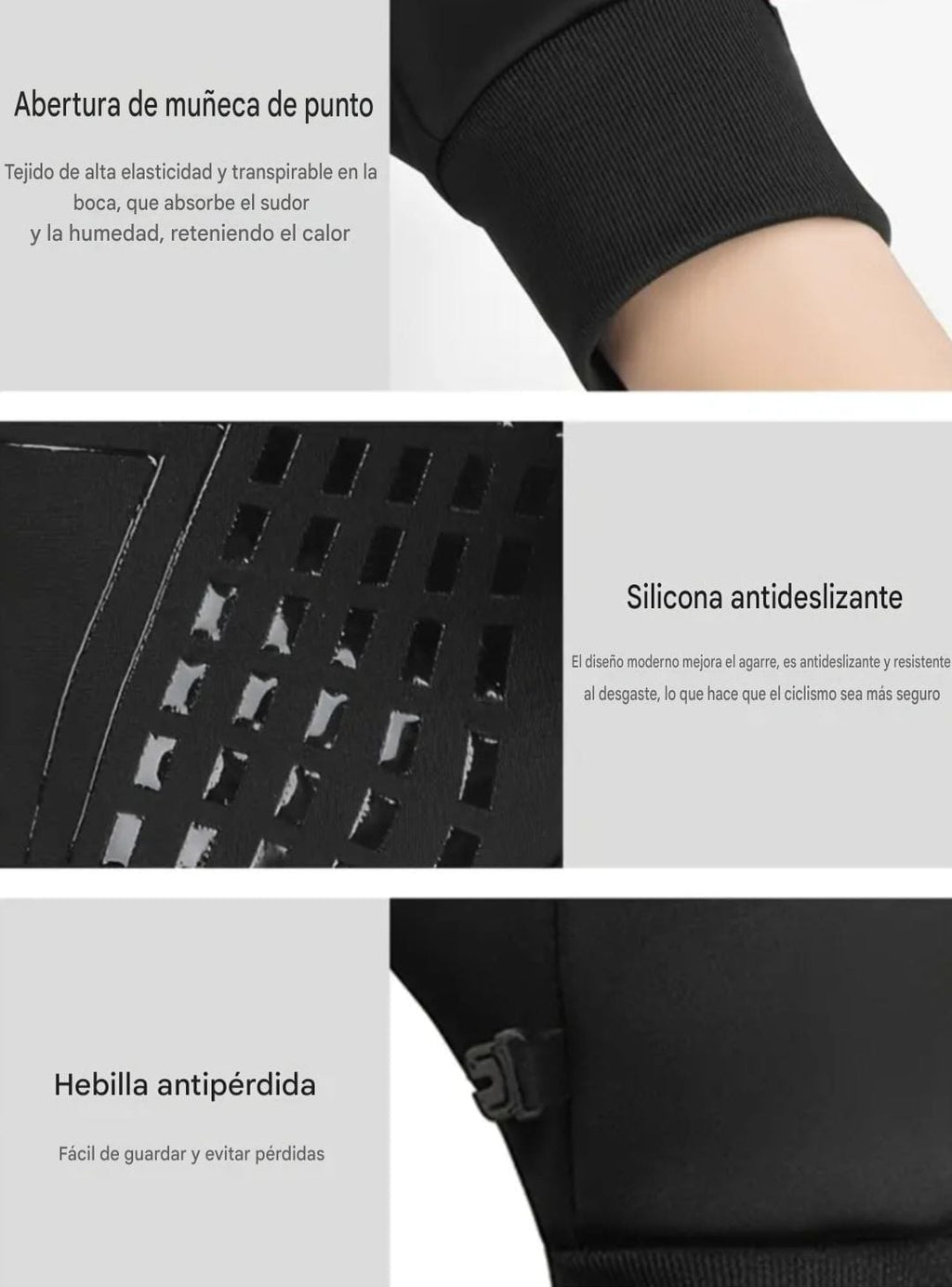 Generico, Guantes Térmicos Para Moto, Bici, Impermeables, Touch.