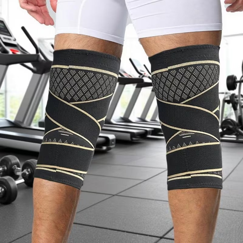 COPPER, Par Rodilleras Elasticas Deportivas Compresión Ajustables.