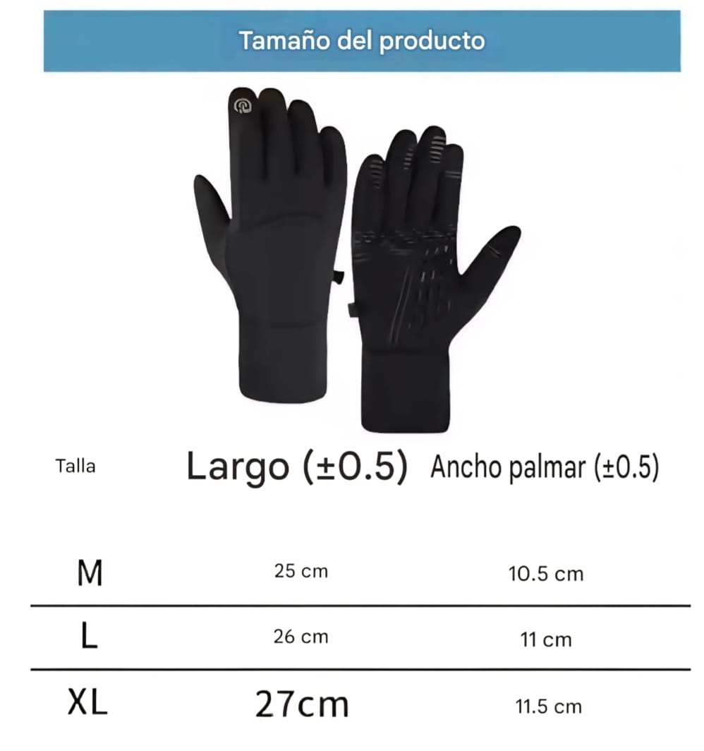 Generico, Guantes Térmicos Para Moto, Bici, Impermeables, Touch.