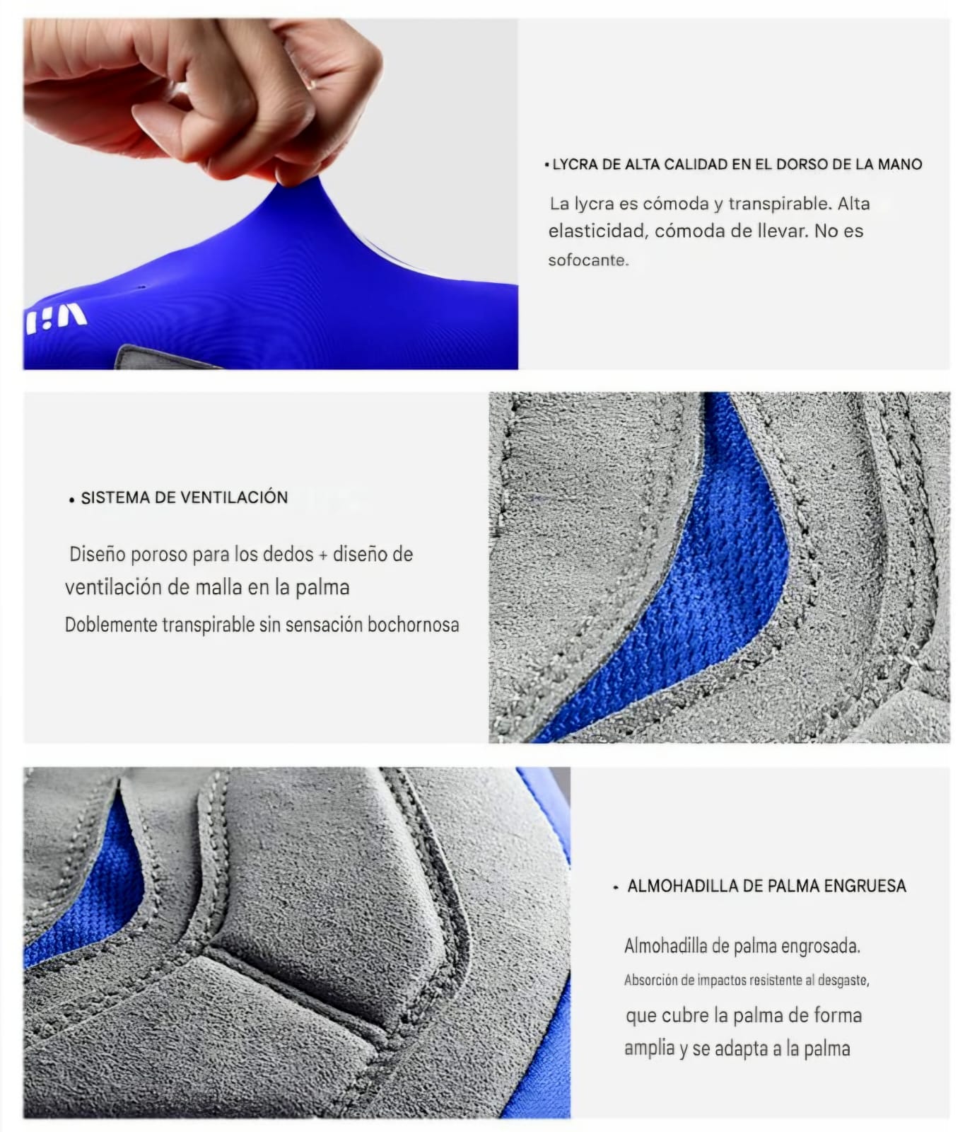 VILICO, Guantes de Ciclismo Completos, BMX, Mbt, Urbano, Ruta Pista.