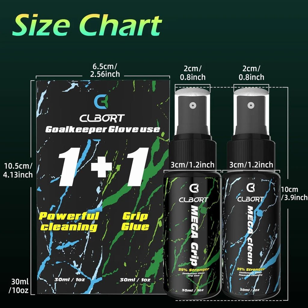 CLBORT, Multifunción, Glove Glue Grip, Spray Para Lavar y Preparar Guantes de Portero.