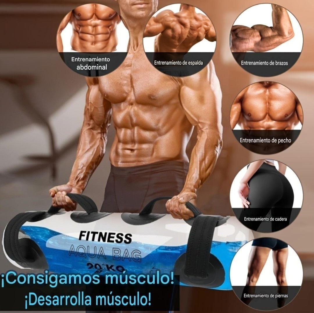 Water bag 20 L/Kg, Paquete de Ejercicios para Fitness, Bolsa de entrenamiento de Peso.